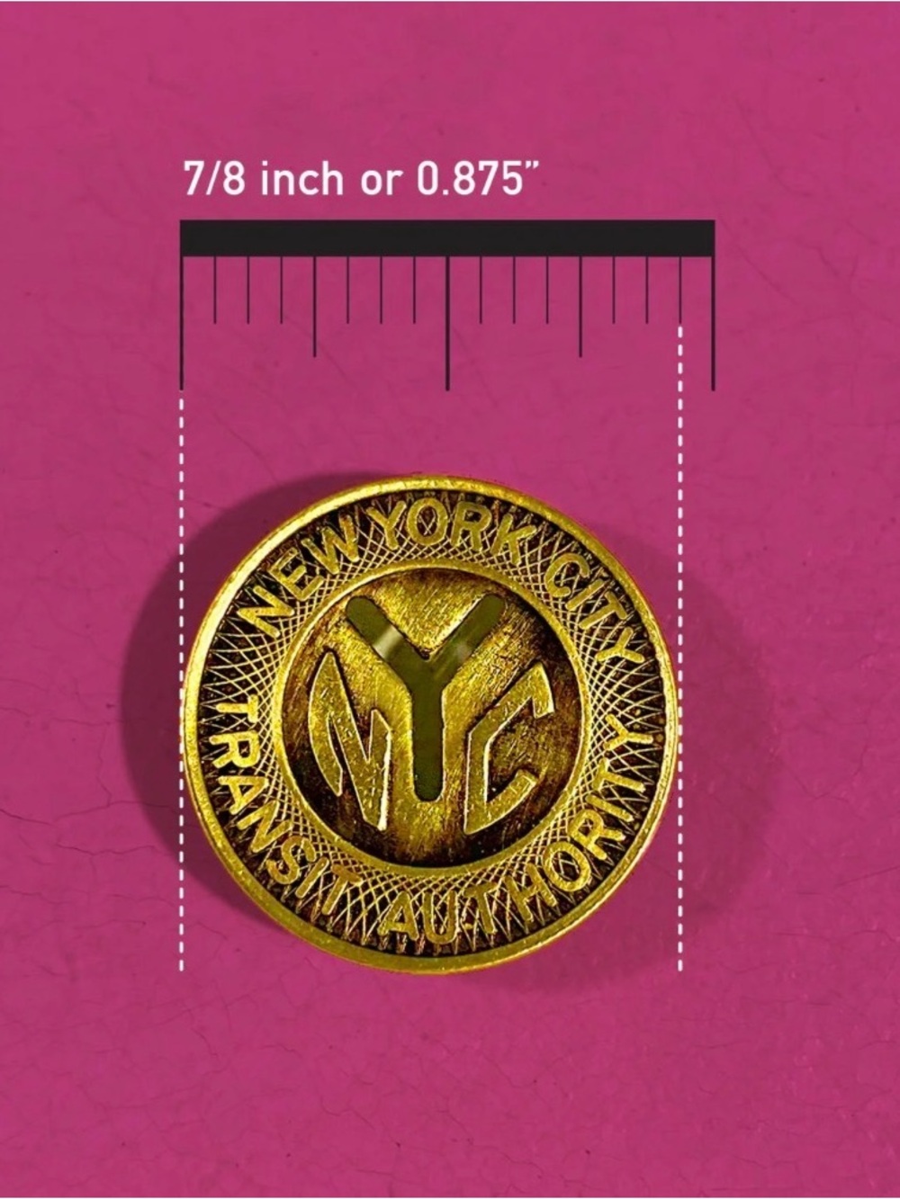 Vintage MTA Officially Licensed NYC Subway Token Golf Ball Marker Boxed